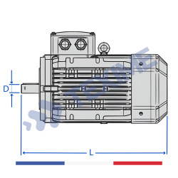 Moteurs triphasés MOT-0,25kW-1500-B14B-71-361